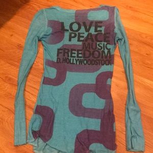 Long sleeve Dirty Hollywood shirt.